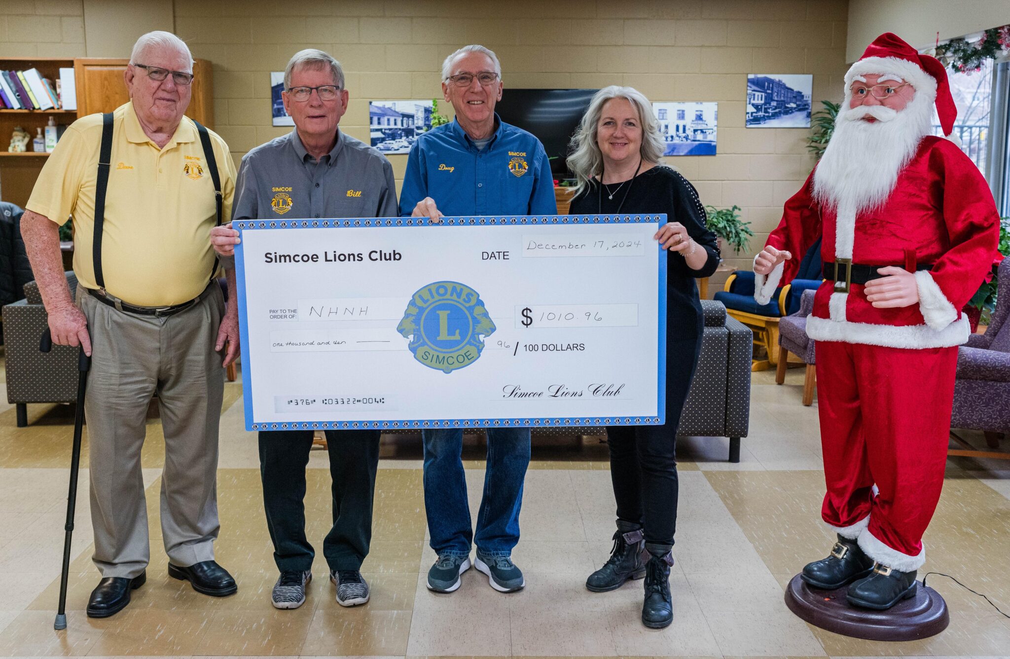 The Simcoe Lions Club donates over $1,000 to help brighten NHNH ...